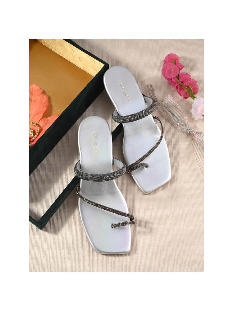 CLOG LONDON Women Silver Sandals-image-0