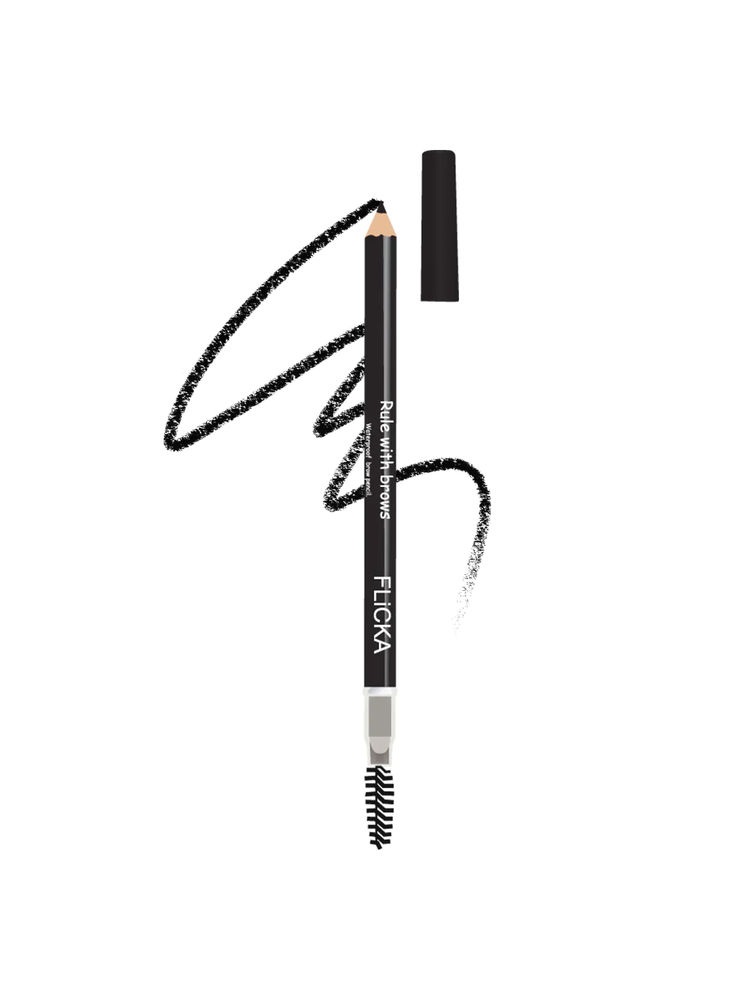 Flicka Rule With Brows Eyebrow Pencil Long Lasting Waterproof & Smudgeproof Buildable Color-picture-18