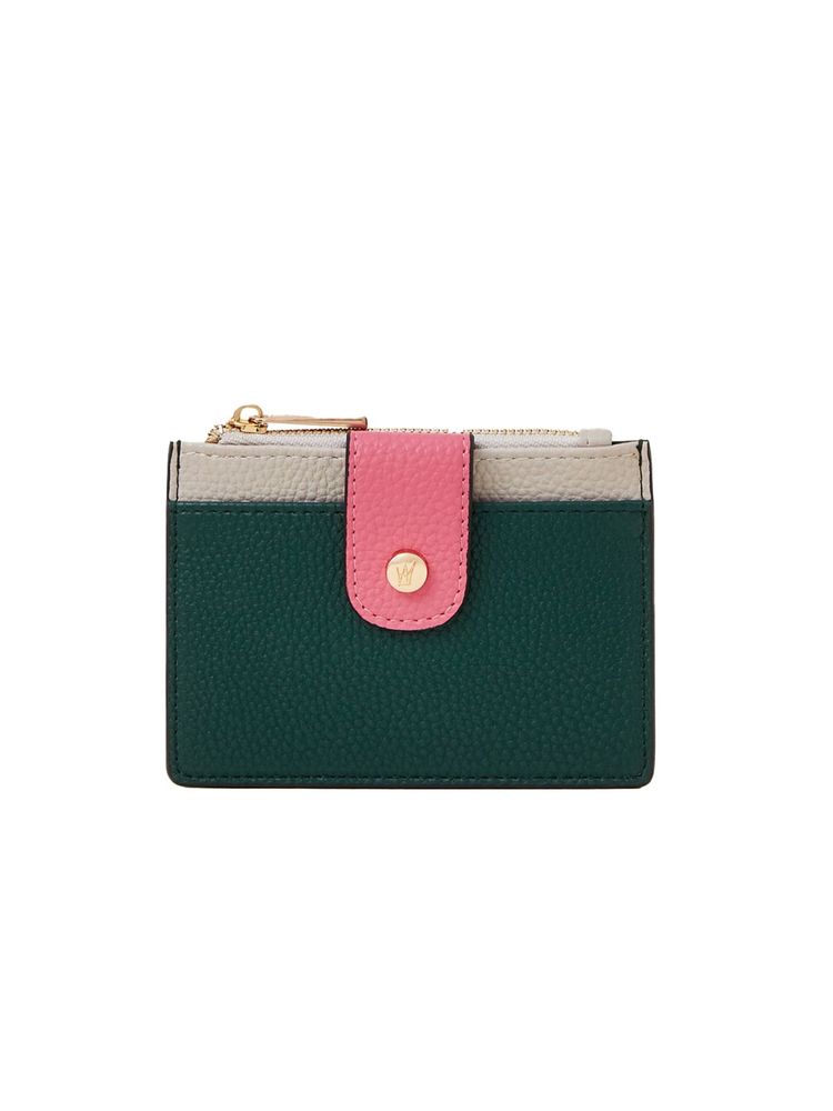 Accessorize London Green Colourblock Card Holder-image-32