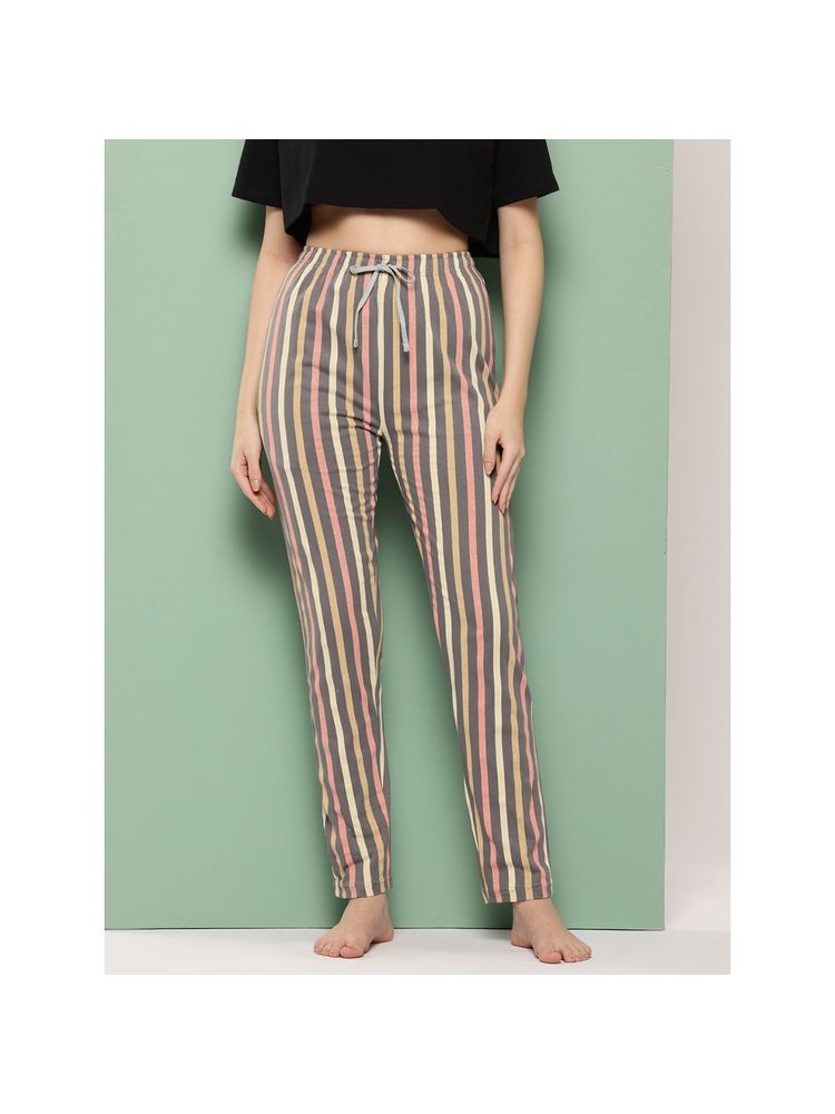 Leading Lady Women'S Printed Cotton Mid Rise Casual Pyjamas with Pocket & Inner Elastic Pant-picture-46