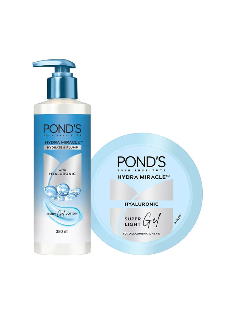 Ponds Super Light Gel Oil-Free Moisturize + Hydra Miracle Body Gel Lotion Combo-image-36