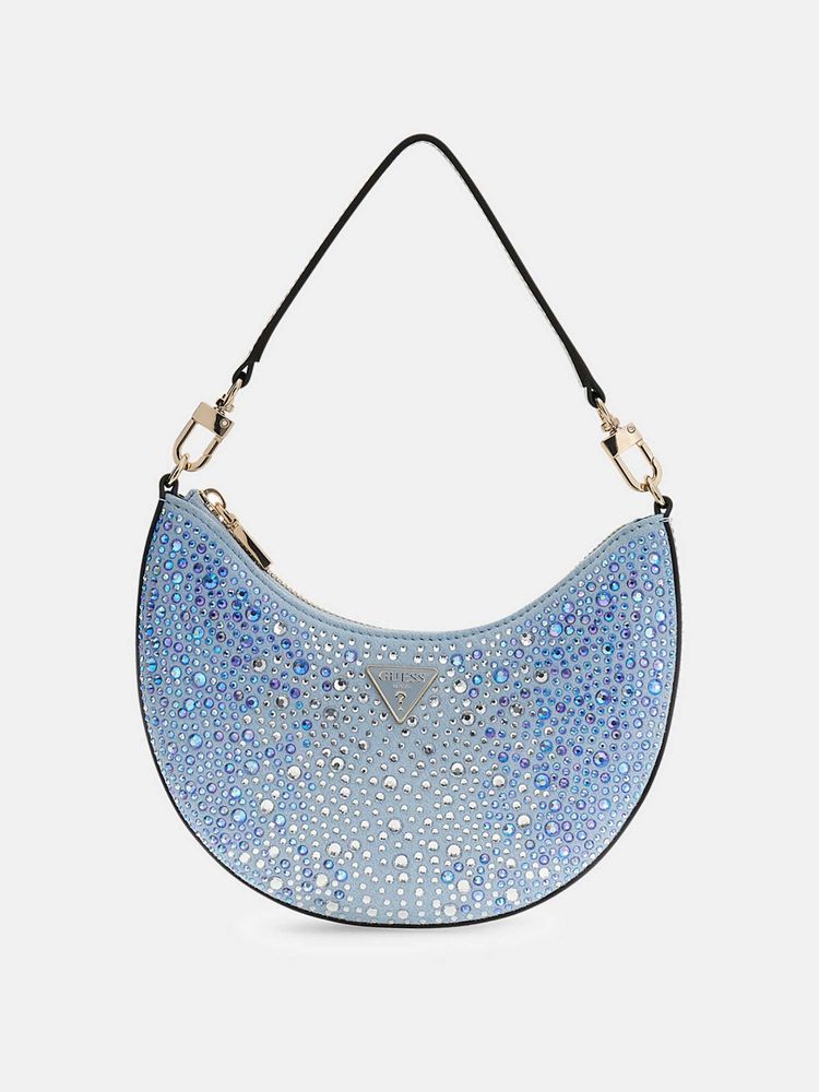 guess fashion Guess Women Blue Embellished Tasmin Shoulder Bag-picture-22