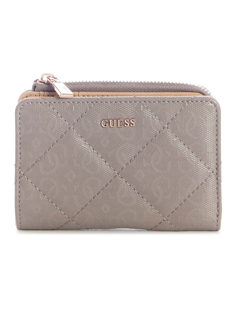 guess fashion Guess Women Grey Textured Libby Zip-Around Wallet-picture-21