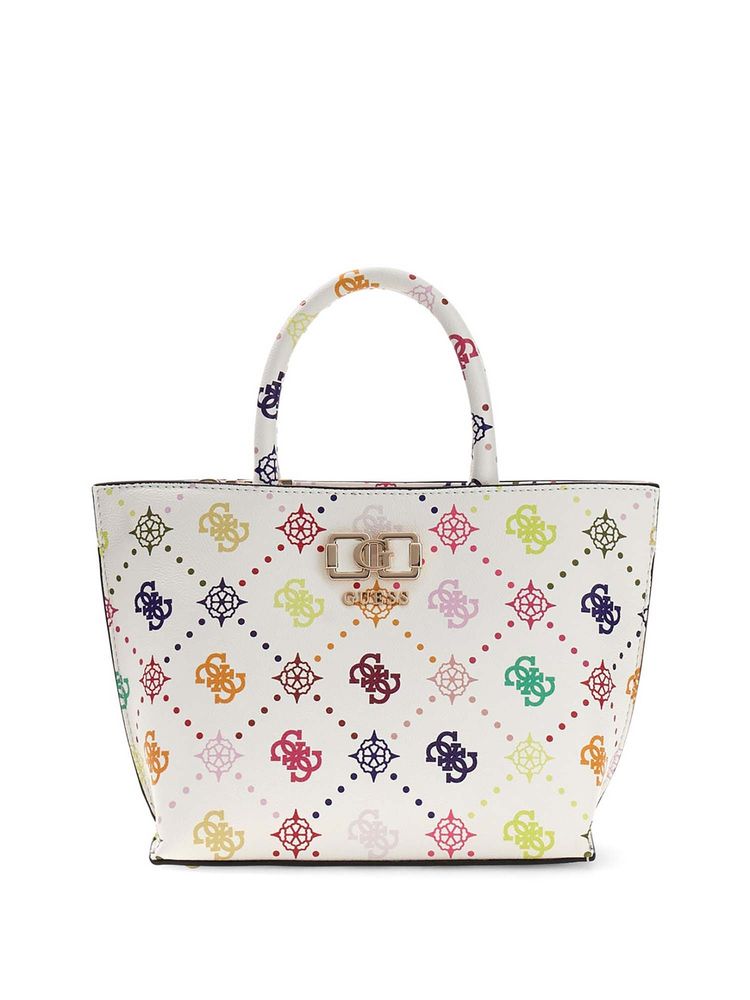 guess fashion Guess Women Multi-Color Printed Emelie Logo Tote Bag with Detachable Strap-picture-22
