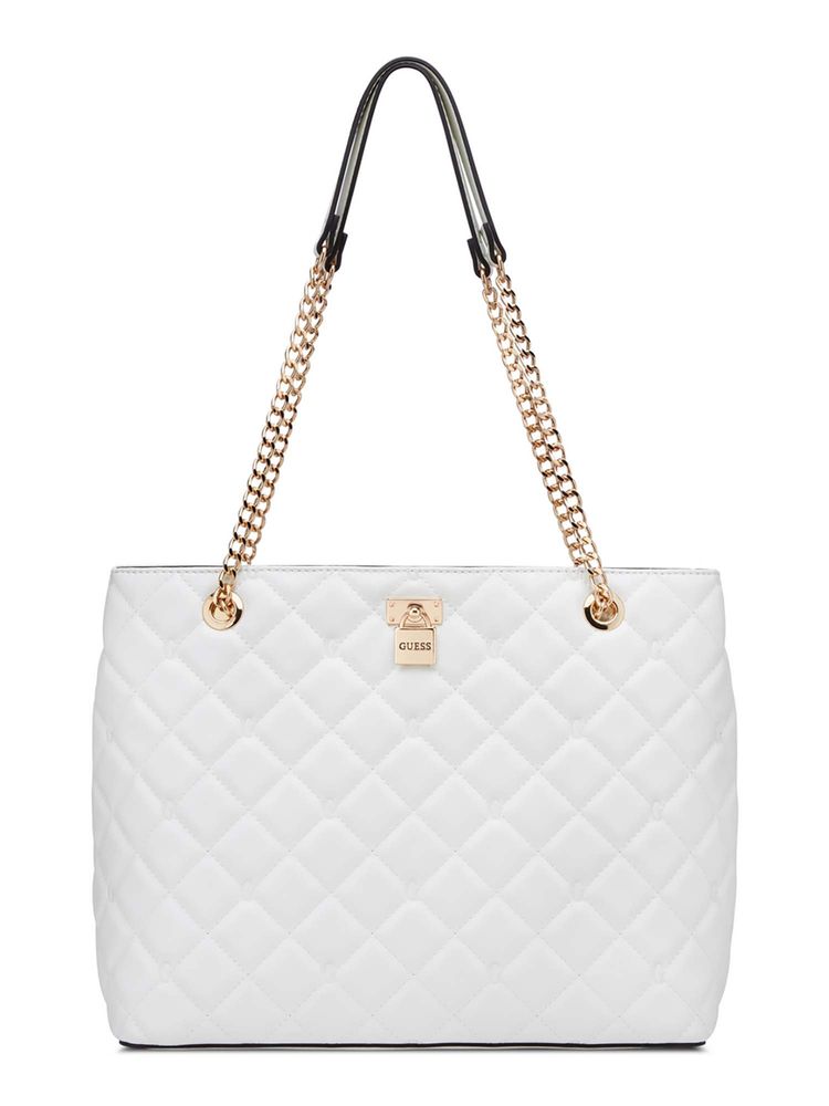guess fashion Guess Women White Quilted Ramona Shoulder Bag-picture-33
