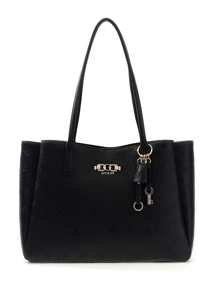 guess fashion Guess Women Black Textured Anise Shoulder Bag-picture-38