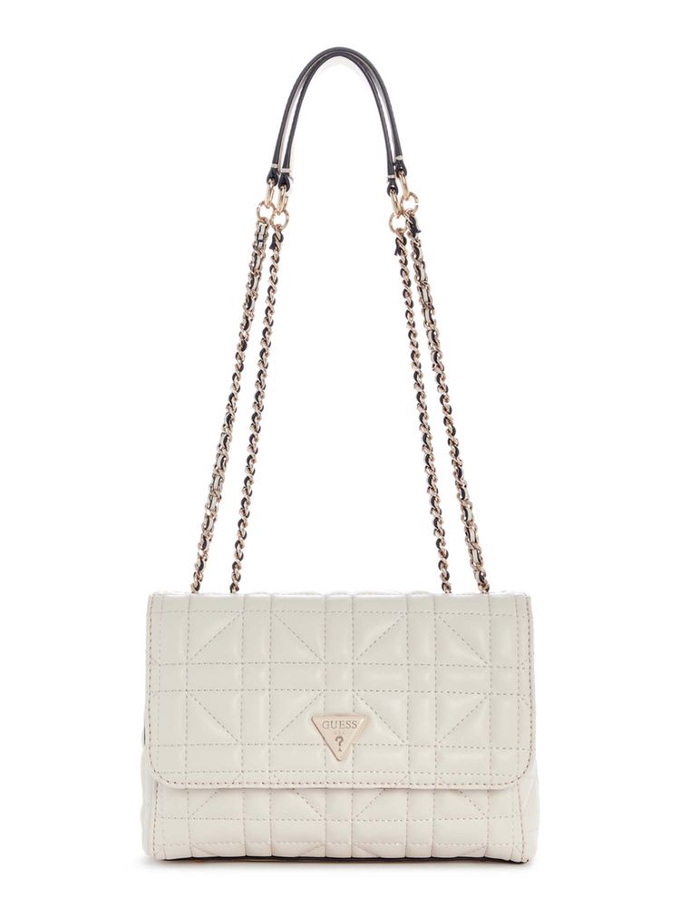 guess fashion Guess Women Off White Quilted Edita Shoulder Bag-picture-15