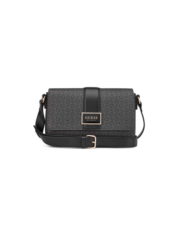 guess fashion Guess Women Charcoal Printed Isabella Crossbody Bag-picture-14
