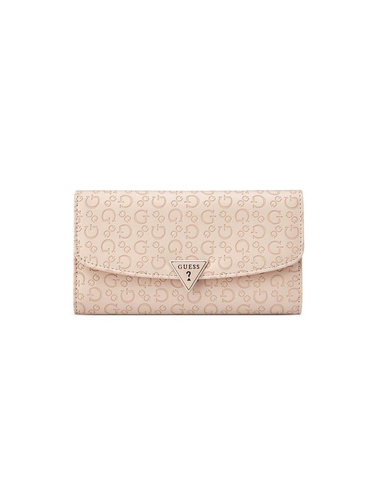Guess Women Beige Viviette Tri-Fold Wallet-image-20