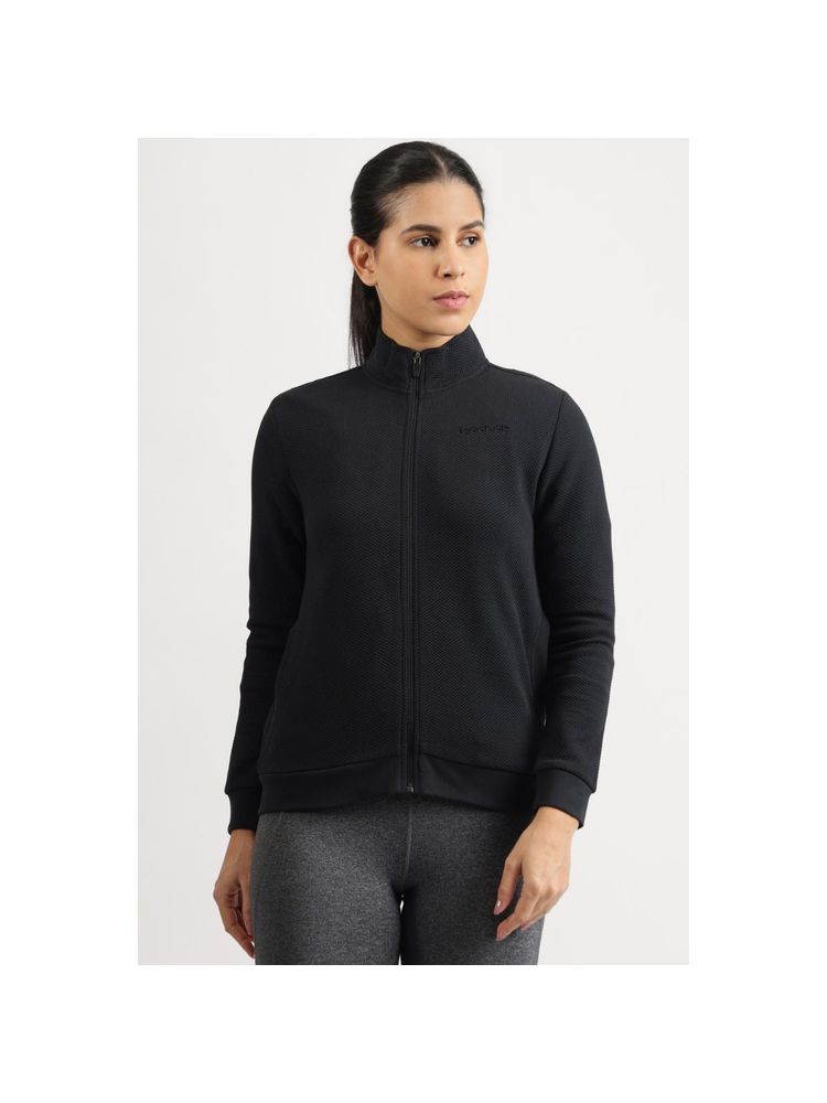 Reebok Womens Textured Black Jacket-image-41