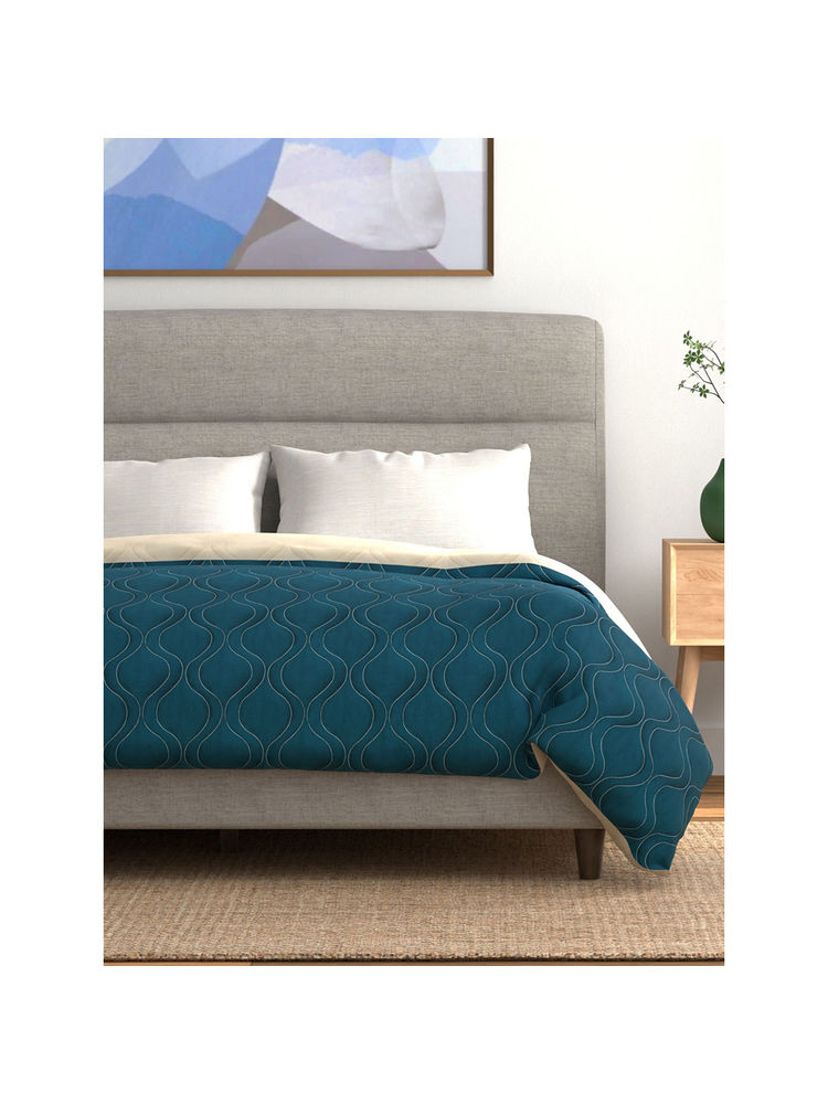 Urban Space Bed Dohar Quilted, 3-Layer Blanket Teal & Beige-image-35