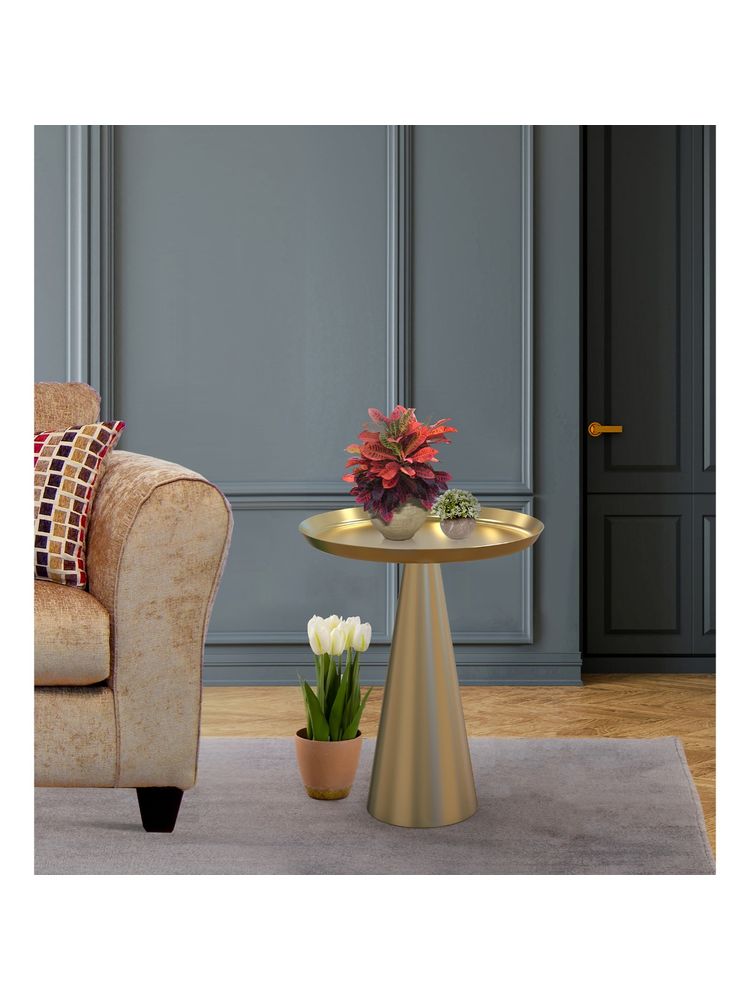 Metalsmith Designer Metal Cone Side Table For Indoor, Outdoor, Home and Office-image-44