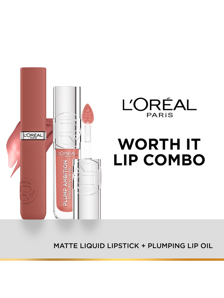L'Oreal Paris Worth it Lip Kit - The Alia Shade in a Matte Liquid Lipstick & Plumping Lip Oil-picture-11