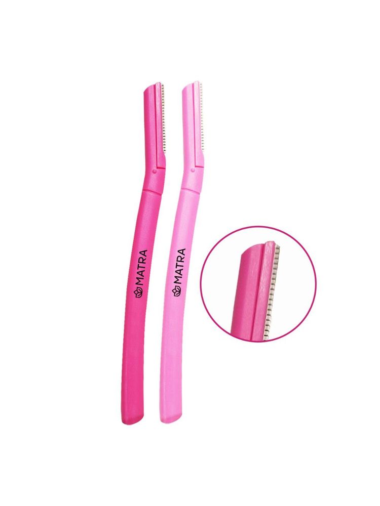 Matra Face & Eyebrow Razor Facial Hair Remover Dermaplaning Tool (Pack of 2)