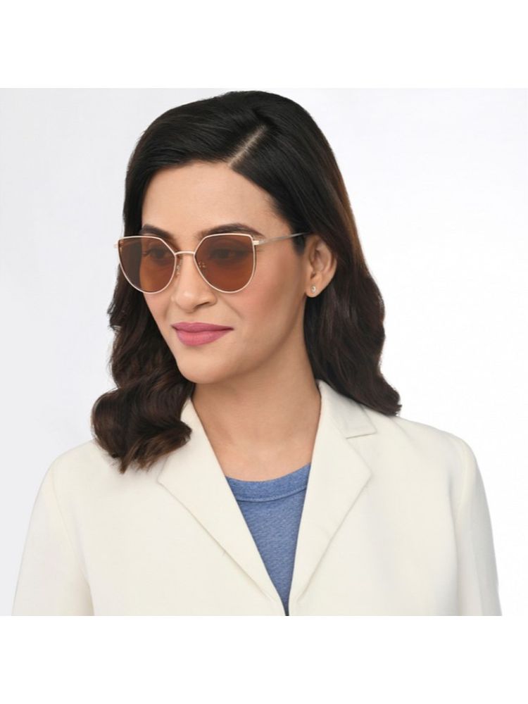 Vincent Chase by Lenskart by Lenskart Gold Cat Eye Sunglasses - VC S11470-picture-17