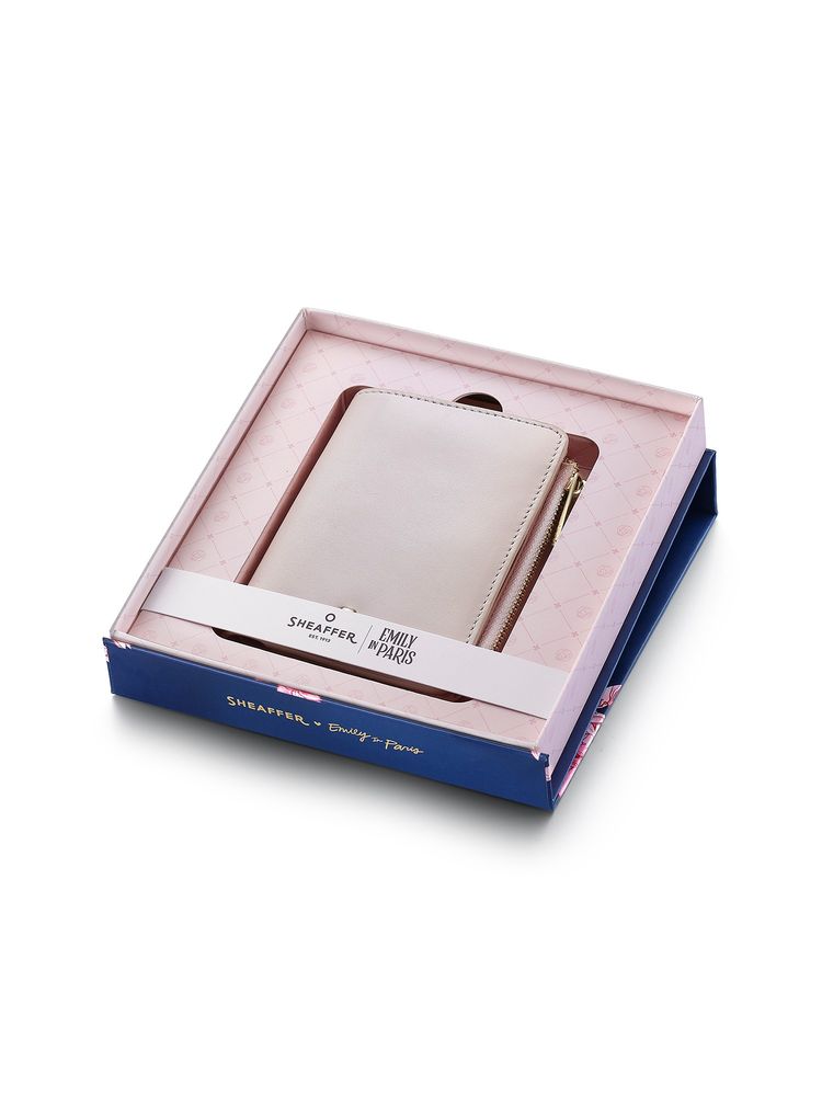 Sheaffer Emily in Paris Full-Grain Leather Zipped Bifold Coin Wallet- Pink-picture-28