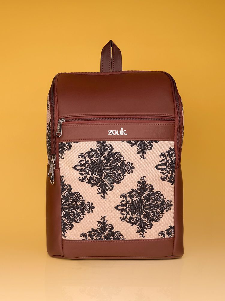 Zouk Unisex Amalia Mughal Motif Backpack (Large)-picture-27