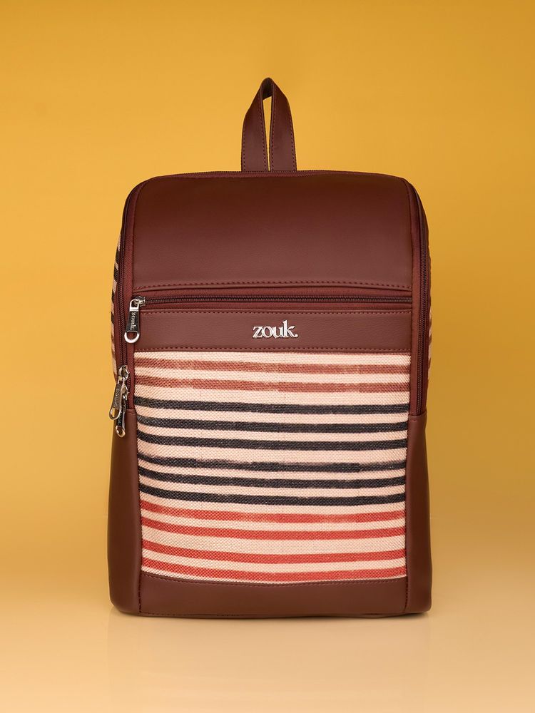 Zouk Unisex Amalia Qutub Stripes Backpack (Large)-picture-12