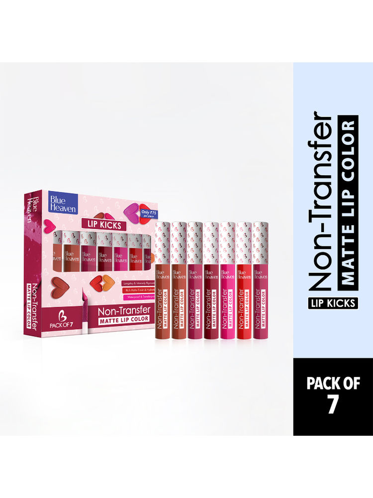 Blue Heaven Lip Kicks Non Transfer Lip Color - Pack Of 7-picture-20