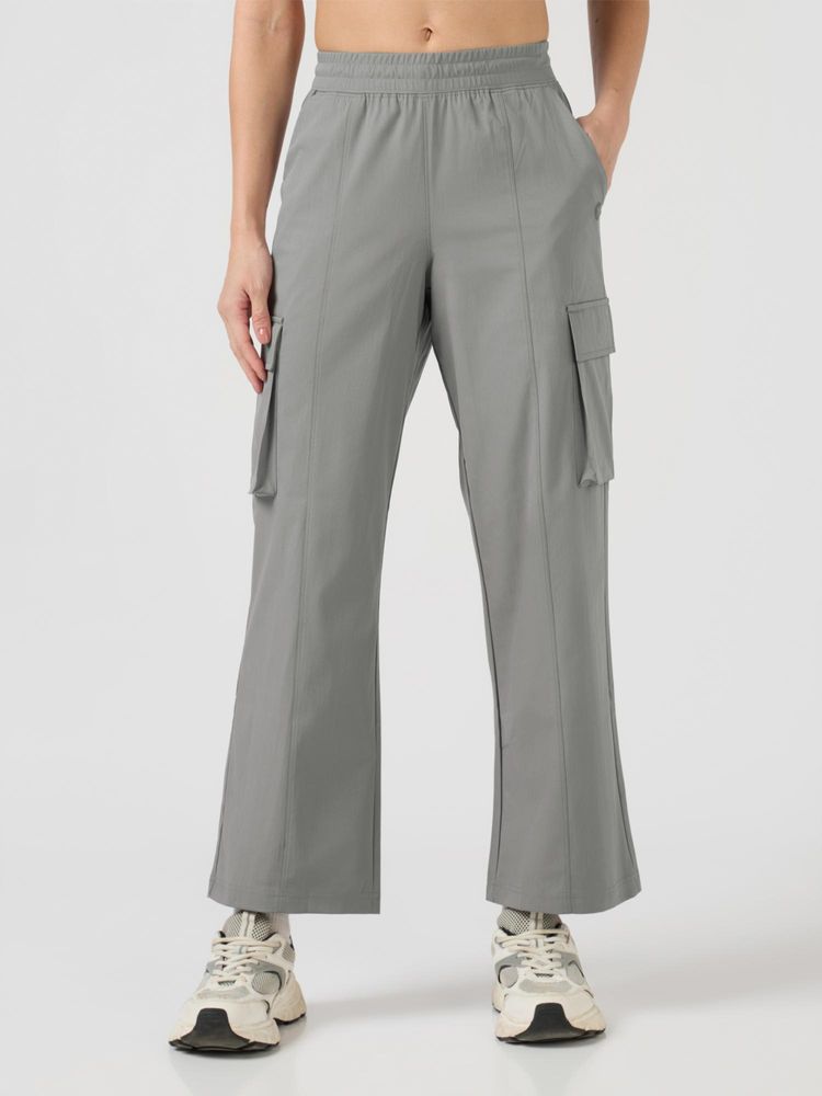 Technosport Grey Women's Regular Fit Cargo Trackpant-picture-20