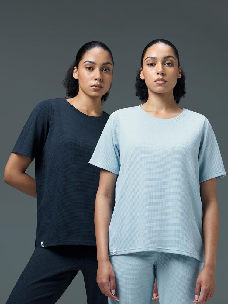 Technosport Multi-Colour Women's Relaxed Fit Cubic Melange Round Neck T-Shirt (Pack Of 2)-picture-13