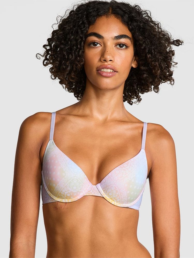 victoria's secret intimates Victoria's Secret Pink Wear Everywhere Mulit-Color Printed Push Up Bra-picture-25