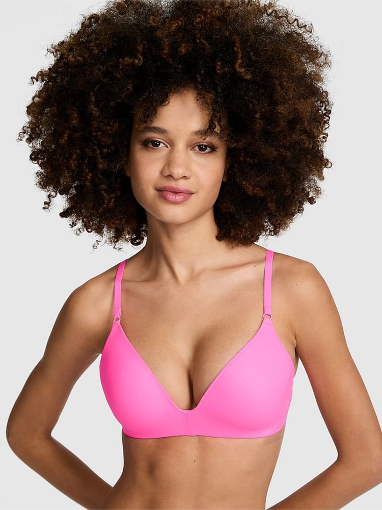 victoria's secret intimates Victoria's Secret Pink Wear Everywhere Pink Push Up Bra-picture-38
