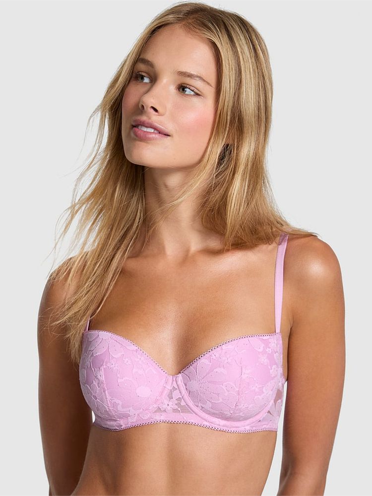 victoria's secret intimates Victoria's Secret Pink Wink Self Design Balconette Bra-picture-14