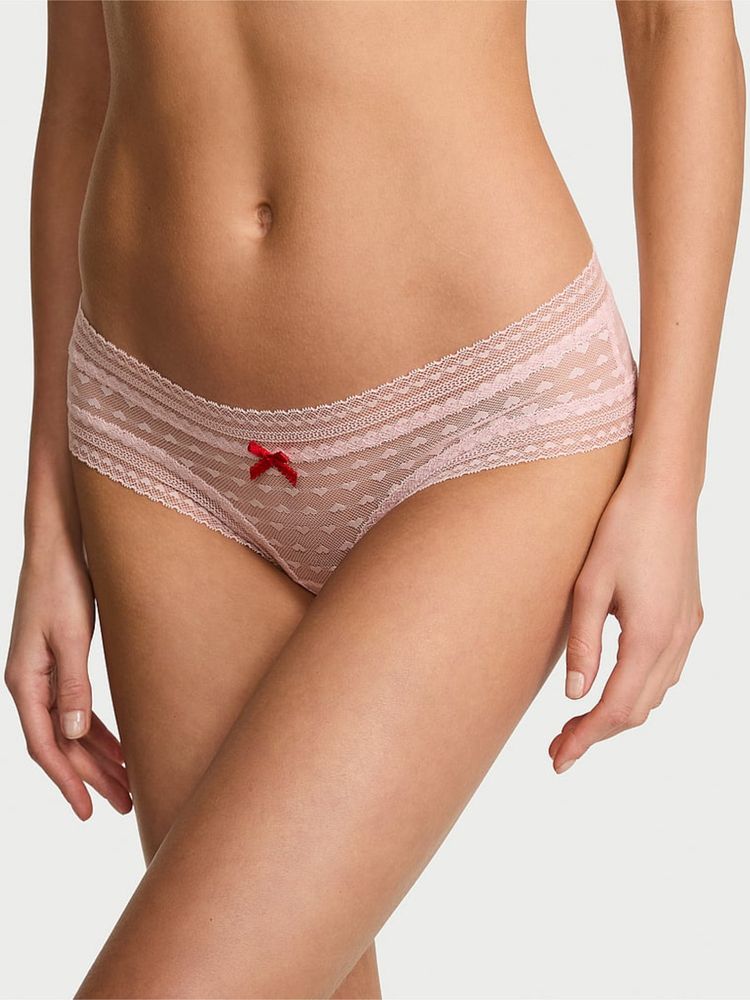 victoria's secret intimates Victoria's Secret The Lacie Heart Lace Light Pink Cheeky Panty-picture-31