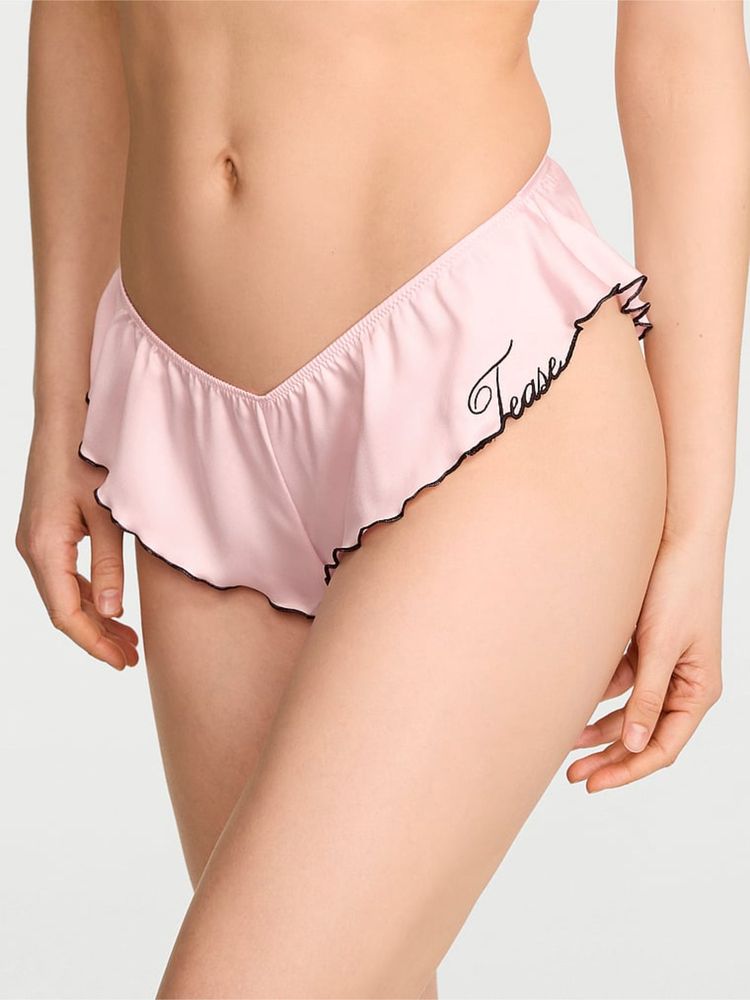 Victoria's Secret Light Pink Satin Flutter Cheeky Panty-image-21