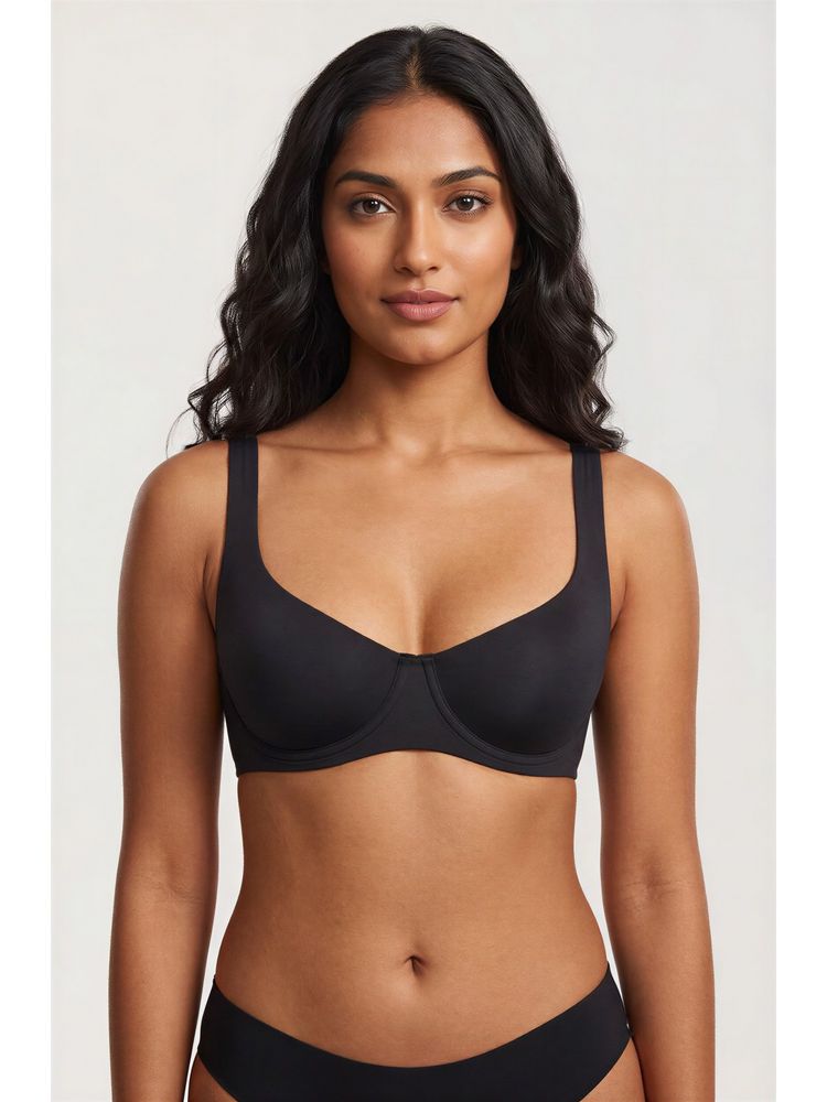 Shop The Edit Black Push-Up Underwire Bra for Women-picture-20