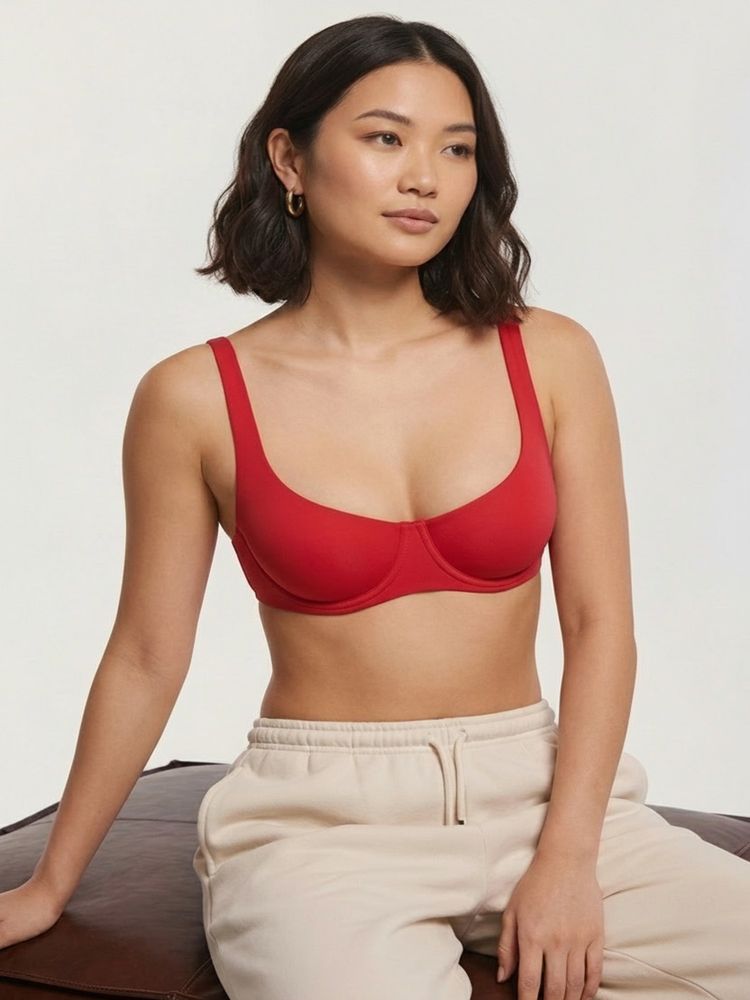 Shop The Edit Red Push-Up Underwire Bra for Women-picture-24