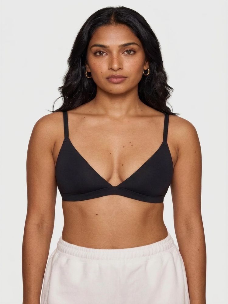 Shop The Edit Black Ultrasoft Triangle Plung Bra-picture-18