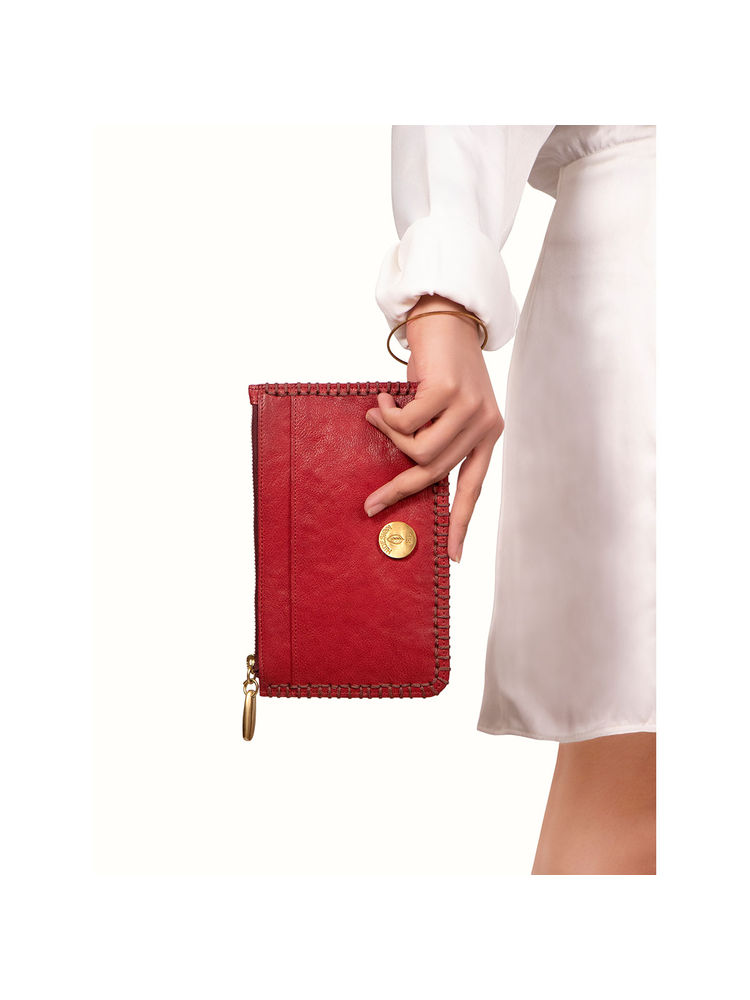 Hidesign Flourish - W2 Red Women's Clutch - (21 X 12 X 3 Cms) (M)-image-2
