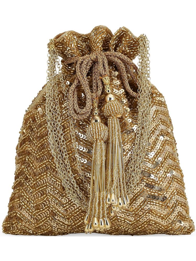 Tarini Nirula Noor White Gold Clutch-image-4
