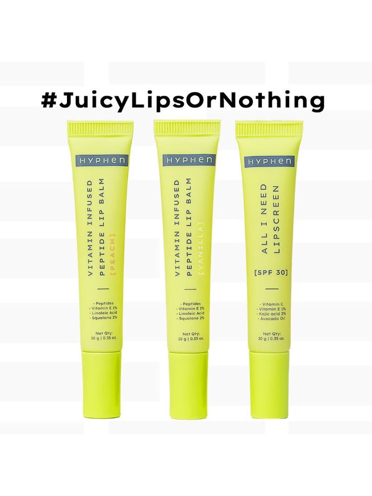 Hyphen Juicy Lips Or Nothing Lip Care Combo For Dry & Chapped Lips, Hydrates & Moisturizes