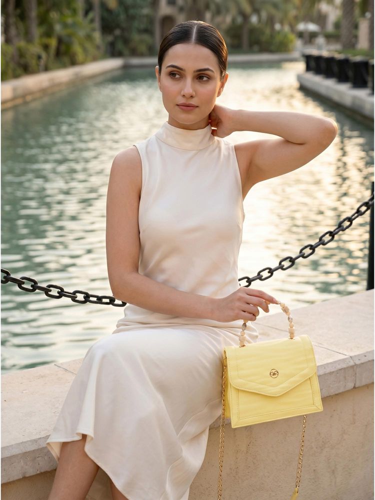 ROCIA By Regal Yellow Women Textured Bag Sling Bag-image-34