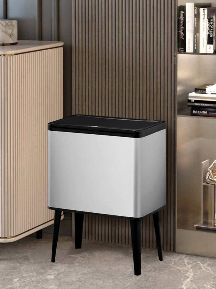 OBSESSIONS Eko 20+9 Ltr Dual Compartment Sensor Bin Fingerprint Resistant, Metallic Finish-picture-10