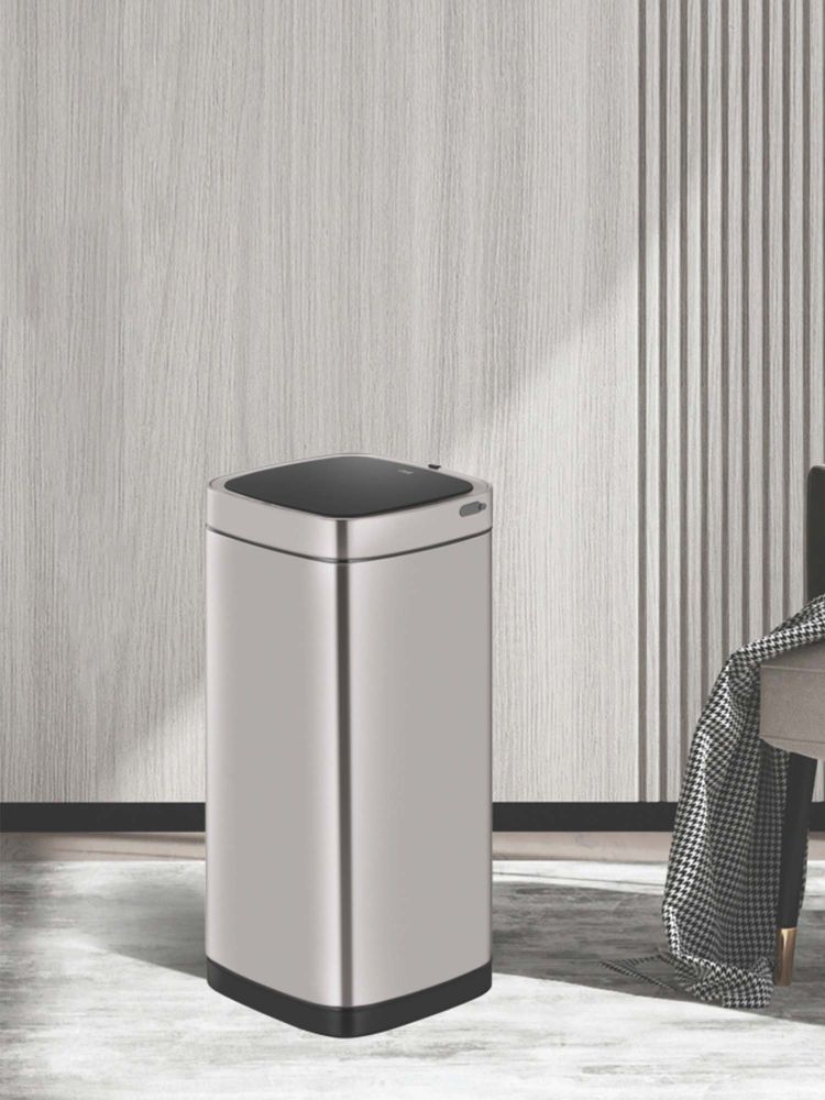 OBSESSIONS Eko Usb Chargeable Touchless Smart Sensor Dustbin 40 Ltr, Grey.-picture-15