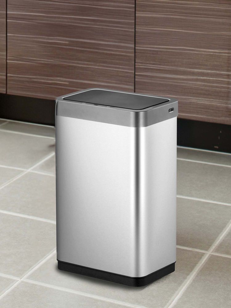 OBSESSIONS Eko Automatic Sensor Trash Can Usb Chargeable Touchless Metallic Dustbin 45 Ltr.-image-15