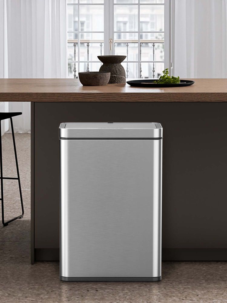 OBSESSIONS Eko Automatic Sensor Trash Can Usb Chargeable Touchless Metallic Dustbin 45 Ltr.-picture-25