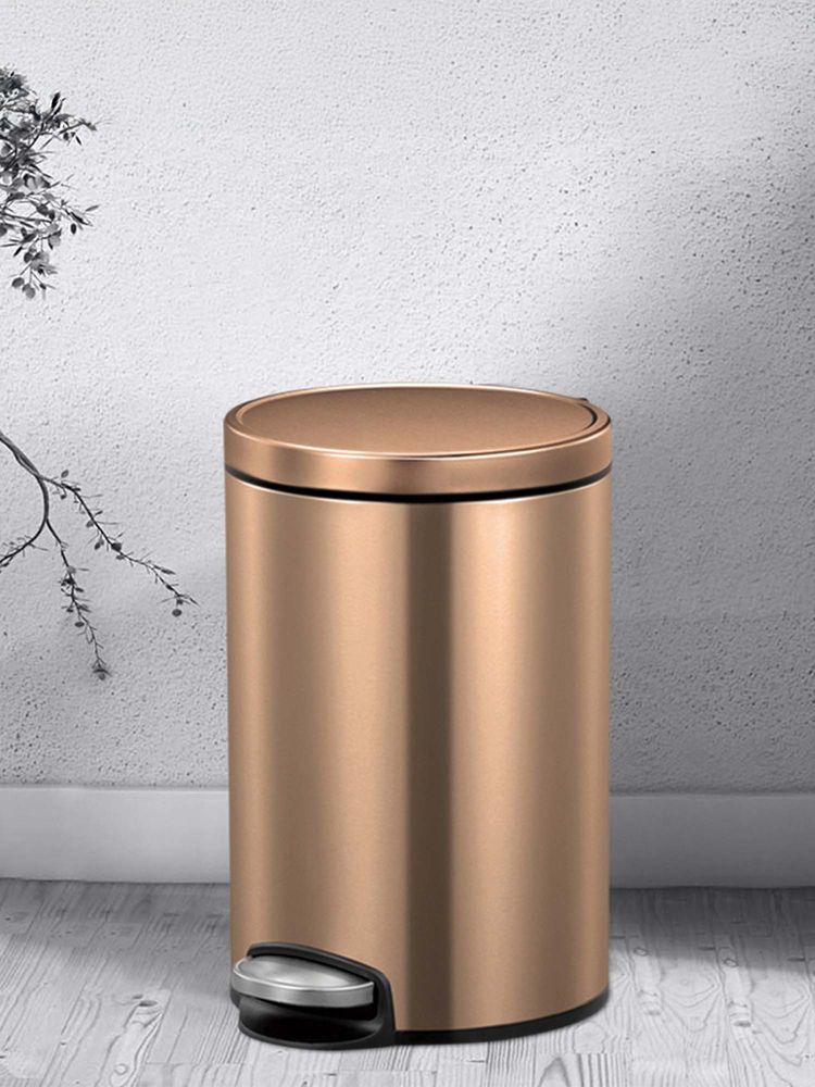 OBSESSIONS Eko Soft-Close Bathroom Trash Can 20L Stainless Steel Pedal Bin, Bronze Copper-picture-26