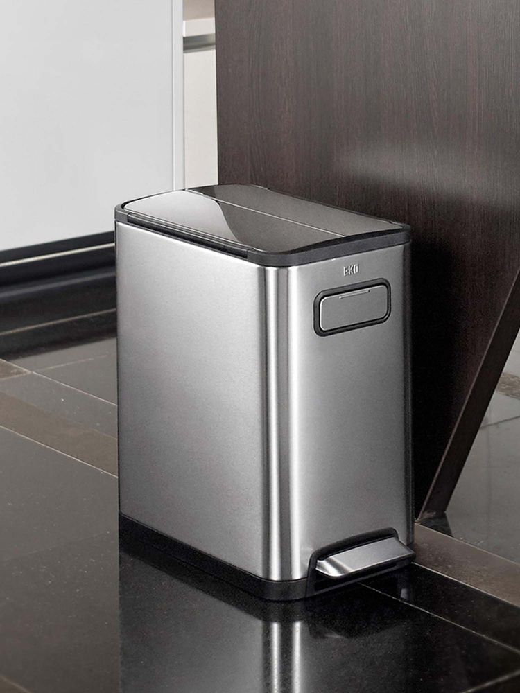 OBSESSIONS Eko Soft-Close Bathroom Trash Can 20L Stainless Steel Pedal Bin-image-17