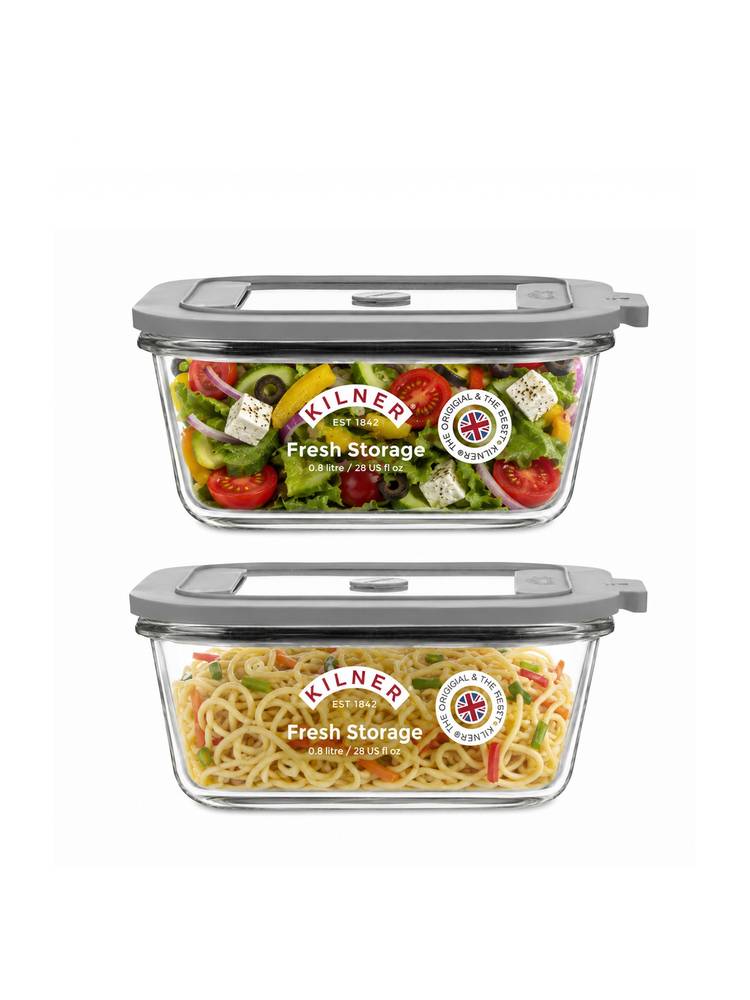 Kilner 800ml Airtight Glass Food Storage Container, Oven and Freezer Safe (Pack of 2)-picture-17