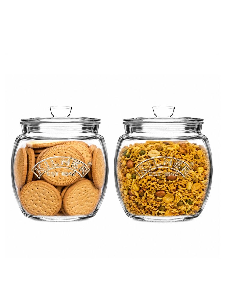 Kilner 850ml Airtight Glass Jar with Push Top Lid for Dry Food Storage (Pack of 2)-picture-27