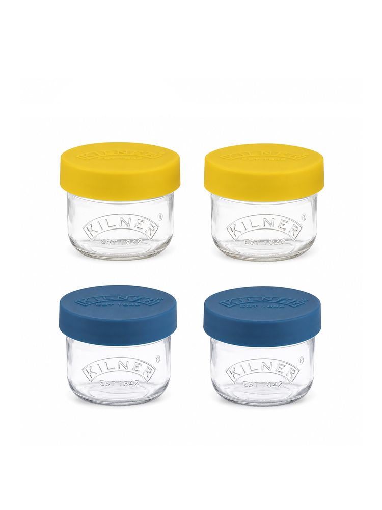 Kilner 125ml Airtight Twist Lock Glass Snack Container Set (Pack of 2)-image-2