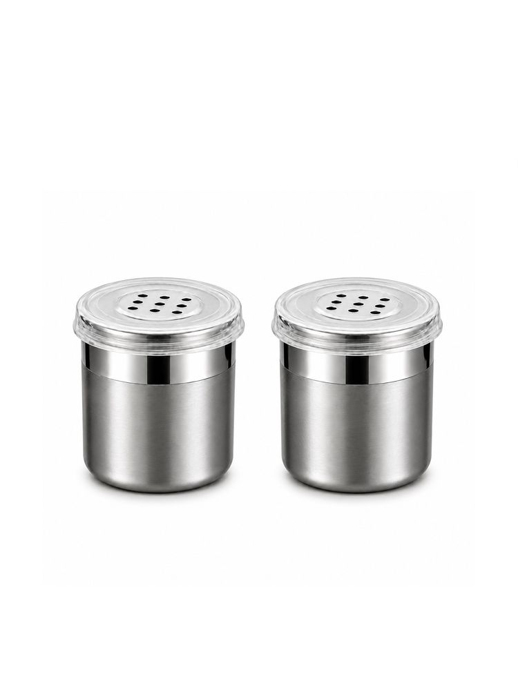 Culinex by thinKitchen 120ml Coarse Spice Shaker Set with Lid, Dual Finish (Pack of 2)-picture-2
