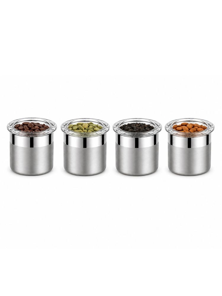 Culinex by thinKitchen 120ml Airtight SS Storage Jar Set with Acrylic Lid (Pack of 4)-image-18