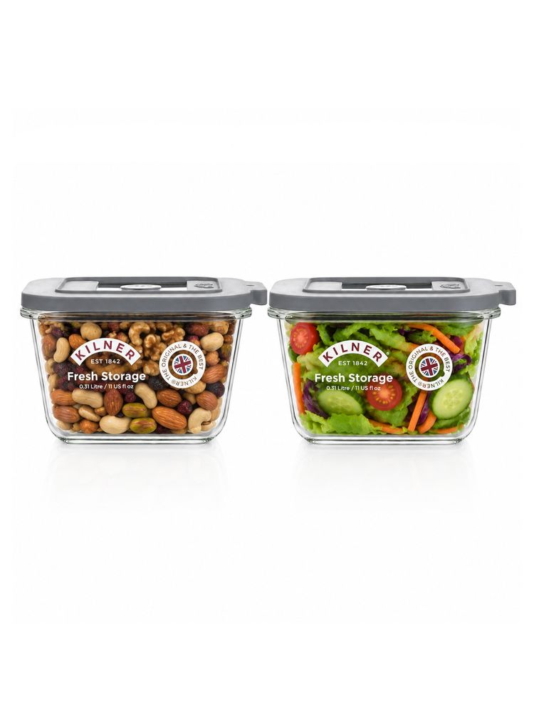 Kilner 310ml Airtight Glass Food Storage Container, Oven and Freezer Safe (Pack of 2)-image-36