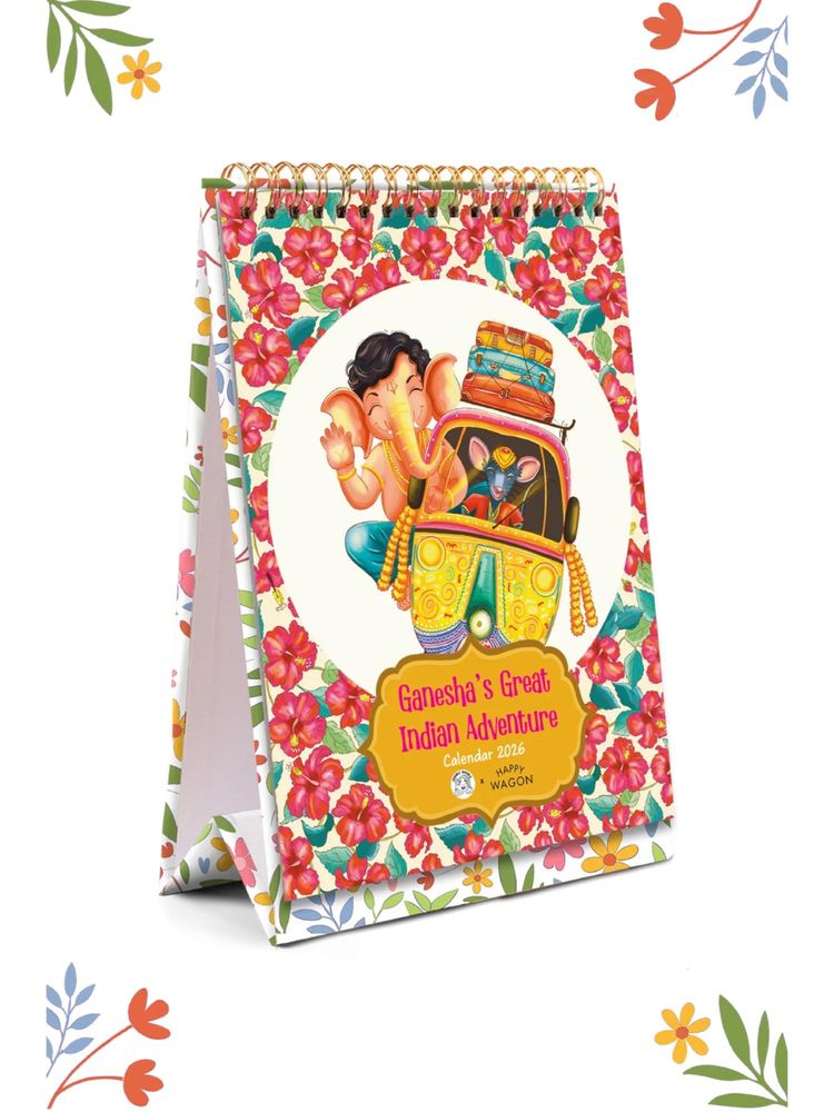 Happywagon 2026 Ganesha's Great Indian Adventure Desk Calendar-image-49